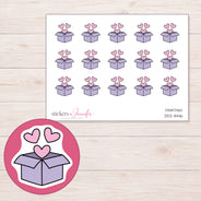 DDZ-11446 planner sticker sheet with enlarged sticker detail