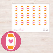 DDZ-11450 planner sticker sheet with enlarged sticker detail