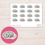 DDZ-11475 planner sticker sheet with enlarged sticker detail