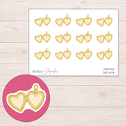 DDZ-11478 planner sticker sheet with enlarged sticker detail