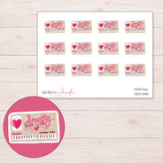 DDZ-11481 planner sticker sheet with enlarged sticker detail