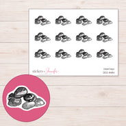 DDZ-11484 planner sticker sheet with enlarged sticker detail