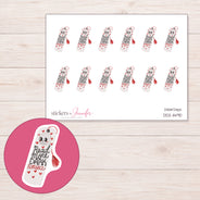 DDZ-11490 planner sticker sheet with enlarged sticker detail