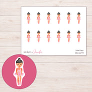 DDZ-11497 planner sticker sheet with enlarged sticker detail