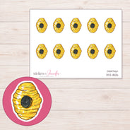 DDZ-11506 planner sticker sheet with enlarged sticker detail