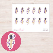 DDZ-11567 planner sticker sheet with enlarged sticker detail