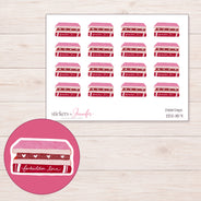 DDZ-11571 planner sticker sheet with enlarged sticker detail