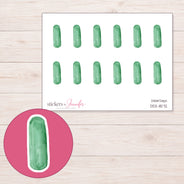 DDZ-11572 planner sticker sheet with enlarged sticker detail
