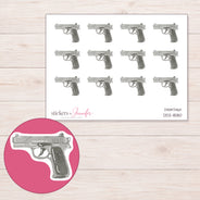 DDZ-11580 planner sticker sheet with enlarged sticker detail