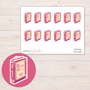 DDZ-11585 planner sticker sheet with enlarged sticker detail