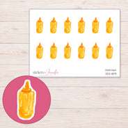 DDZ-11591 planner sticker sheet with enlarged sticker detail
