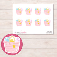 DDZ-11592 planner sticker sheet with enlarged sticker detail