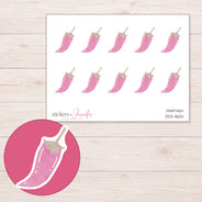 DDZ-11604 planner sticker sheet with enlarged sticker detail