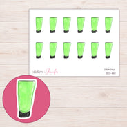 DDZ-11611 planner sticker sheet with enlarged sticker detail