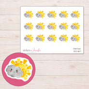 DDZ-11617 planner sticker sheet with enlarged sticker detail