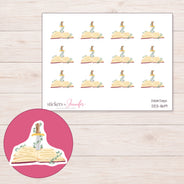 DDZ-11619 planner sticker sheet with enlarged sticker detail