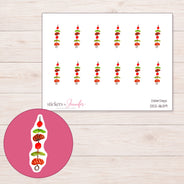 DDZ-11639 planner sticker sheet with enlarged sticker detail