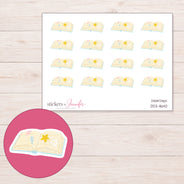 DDZ-11640 planner sticker sheet with enlarged sticker detail