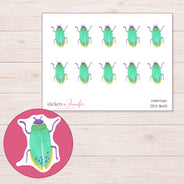 DDZ-11643 planner sticker sheet with enlarged sticker detail