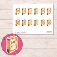 DDZ-11665 planner sticker sheet with enlarged sticker detail