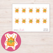 DDZ-11670 planner sticker sheet with enlarged sticker detail