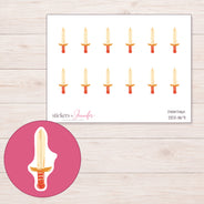 DDZ-11671 planner sticker sheet with enlarged sticker detail