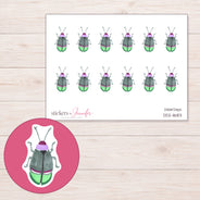 DDZ-11683 planner sticker sheet with enlarged sticker detail