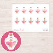 DDZ-11687 planner sticker sheet with enlarged sticker detail