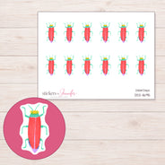 DDZ-11695 planner sticker sheet with enlarged sticker detail