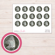 DDZ-11706 planner sticker sheet with enlarged sticker detail