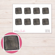 DDZ-11712 planner sticker sheet with enlarged sticker detail