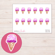 DDZ-11714 planner sticker sheet with enlarged sticker detail
