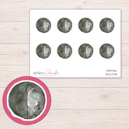 DDZ-11735 planner sticker sheet with enlarged sticker detail