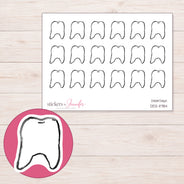 DDZ-11784 planner sticker sheet with enlarged sticker detail