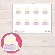 DDZ-11804 planner sticker sheet with enlarged sticker detail