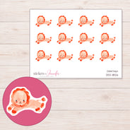 DDZ-11826 planner sticker sheet with enlarged sticker detail