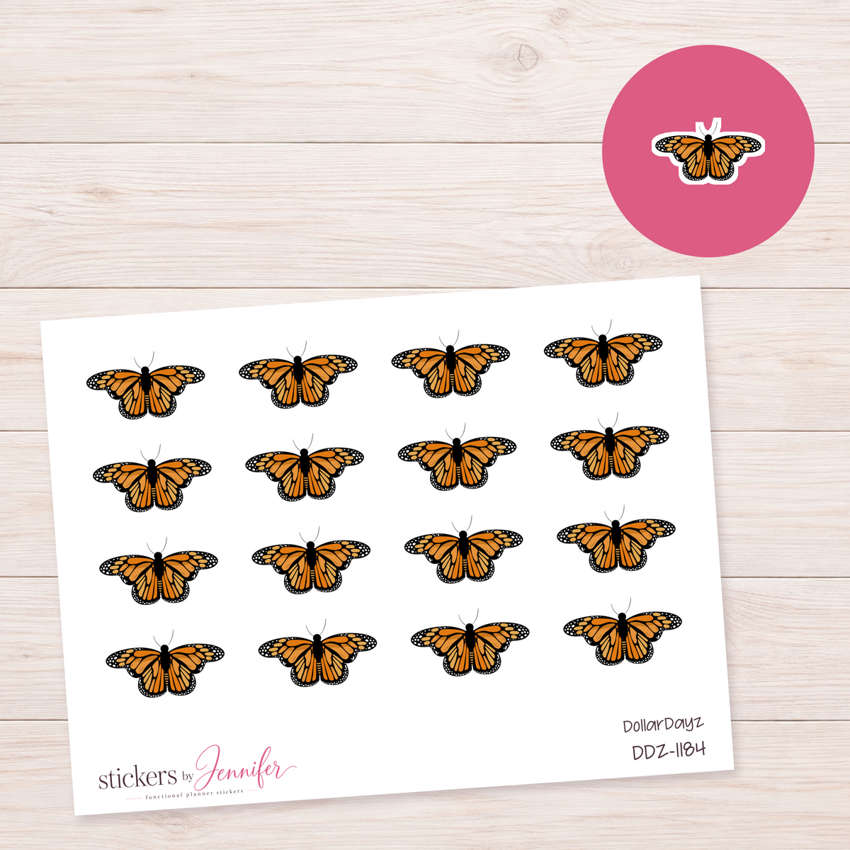 Monarch Butterfly Planner Stickers | DDZ-1184
