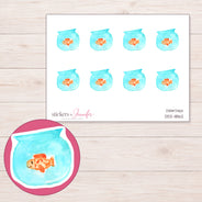 DDZ-11862 planner sticker sheet with enlarged sticker detail