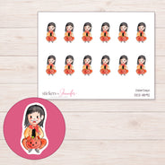 DDZ-11892 planner sticker sheet with enlarged sticker detail