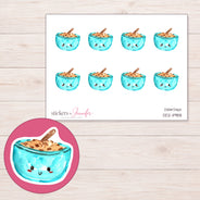 DDZ-11988 planner sticker sheet with enlarged sticker detail