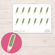 DDZ-12078 planner sticker sheet with enlarged sticker detail
