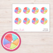 DDZ-12089 planner sticker sheet with enlarged sticker detail