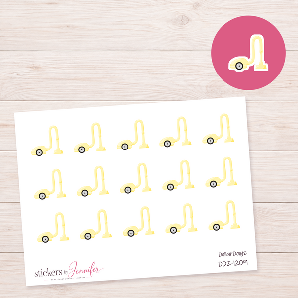 Yellow Vacuum Cleaner Planner Stickers | DDZ-1209