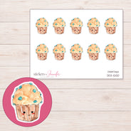 DDZ-12100 planner sticker sheet with enlarged sticker detail