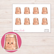 DDZ-12108 planner sticker sheet with enlarged sticker detail