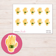 DDZ-12115 planner sticker sheet with enlarged sticker detail