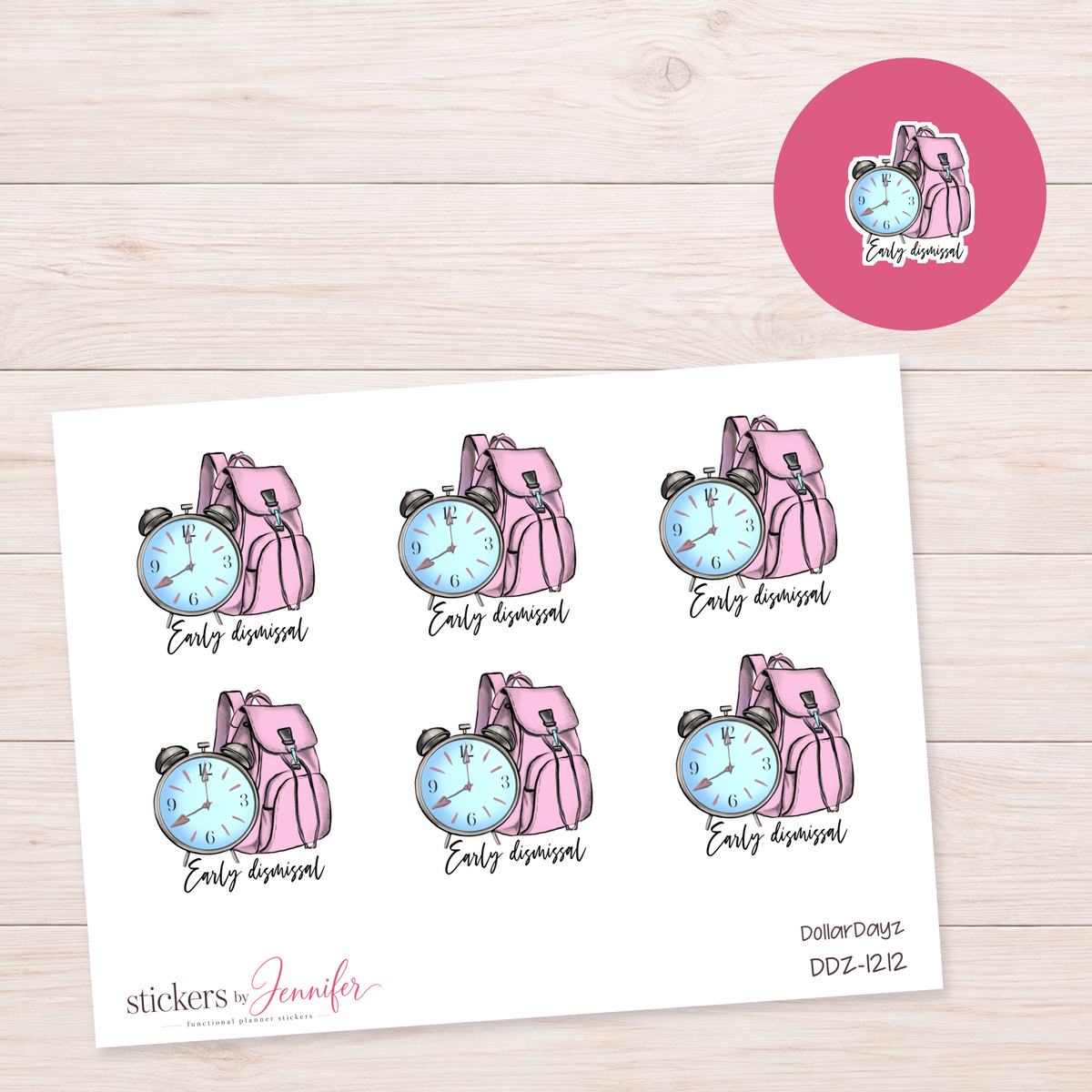 Early Dismissal Planner Stickers | DDZ-1212
