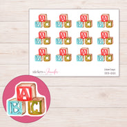 DDZ-12121 planner sticker sheet with enlarged sticker detail