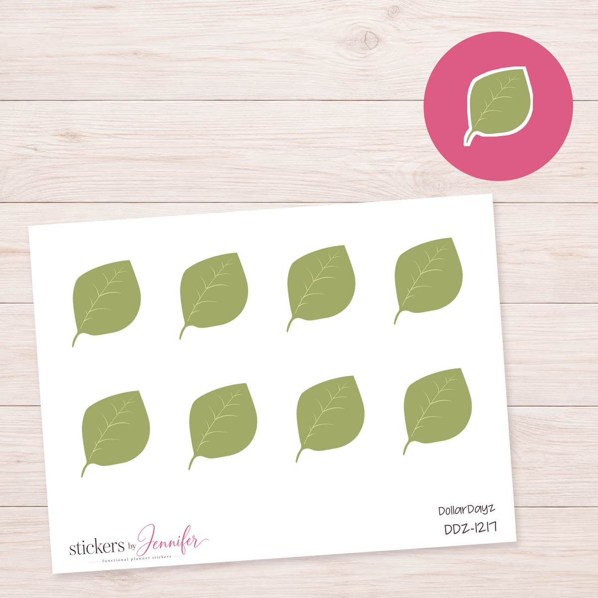 Sage Leaf Planner Stickers | DDZ-1217