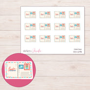 DDZ-12198 planner sticker sheet with enlarged sticker detail